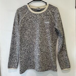 Columbia Sweater Weather Crew Neck Women's SMALL Marled Black Gray Cream